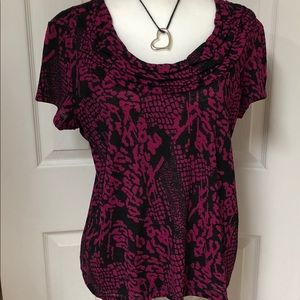 💜Rafaela Black & Purple Blouse